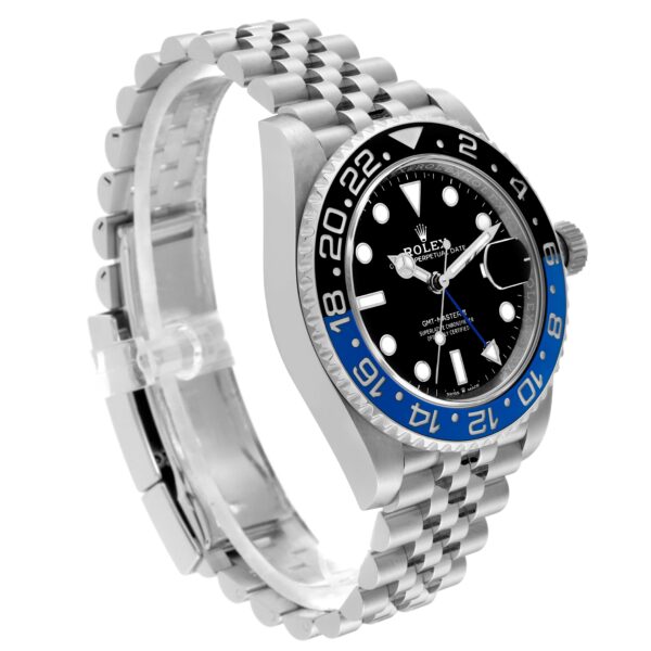 Rolex GMT Master II Batgirl Black Blue Bezel Steel Mens Watch 126710 - Image 4
