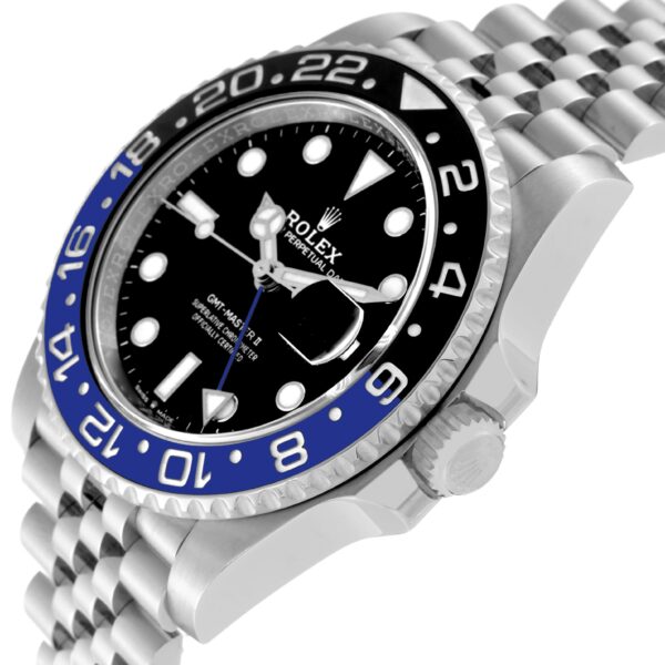 Rolex GMT Master II Batgirl Black Blue Bezel Steel Mens Watch 126710 - Image 7