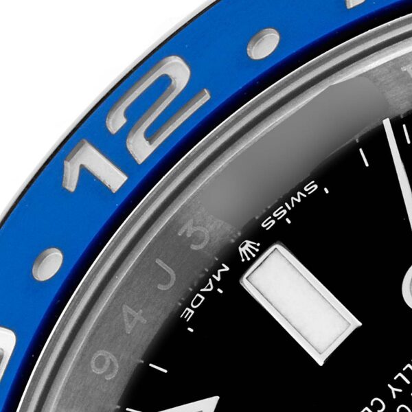 Rolex GMT Master II Batgirl Black Blue Bezel Steel Mens Watch 126710 - Image 8