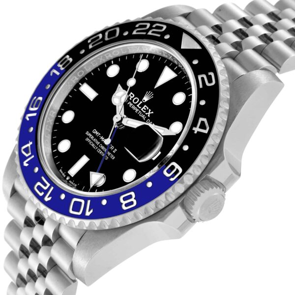 Rolex GMT Master II Batgirl Black Blue Bezel Steel Mens Watch 126710 Box Card - Image 5