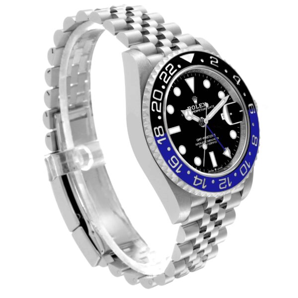 Rolex GMT Master II Batgirl Black Blue Bezel Steel Mens Watch 126710 Box Card - Image 3
