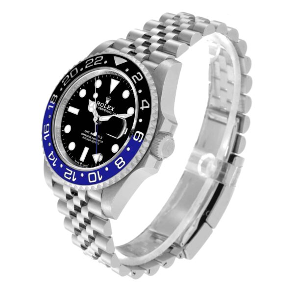 Rolex GMT Master II Batgirl Black Blue Bezel Steel Mens Watch 126710 Box Card - Image 4