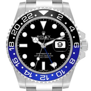 Rolex GMT Master II Black Blue Batman Bezel Steel Mens Watch 116710 Box Card