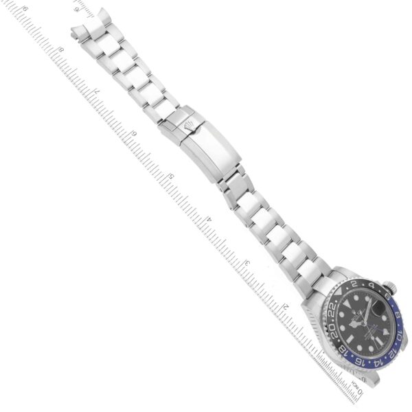 Rolex GMT Master II Black Blue Batman Bezel Steel Mens Watch 116710 Box Card - Image 10