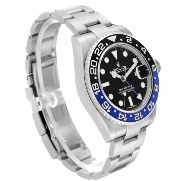 Rolex GMT Master II Black Blue Batman Bezel Steel Mens Watch 116710 Box Card - Image 6