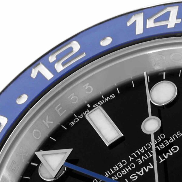 Rolex GMT Master II Black Blue Batman Bezel Steel Mens Watch 116710 Box Card - Image 9