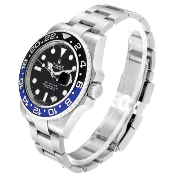 Rolex GMT Master II Black Blue Batman Bezel Steel Mens Watch 116710 Box Card - Image 7