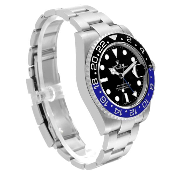 Rolex GMT Master II Black Blue Batman Bezel Steel Mens Watch 116710 Box Card - Image 4