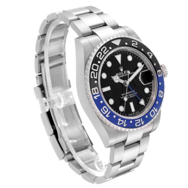 Rolex GMT Master II Black Blue Batman Bezel Steel Mens Watch 126710 Box Card - Image 6