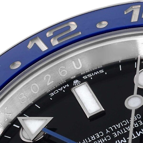 Rolex GMT Master II Black Blue Batman Bezel Steel Mens Watch 126710 Box Card - Image 9