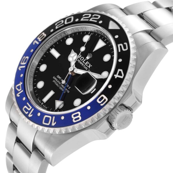 Rolex GMT Master II Black Blue Batman Bezel Steel Mens Watch 126710 Box Card - Image 8