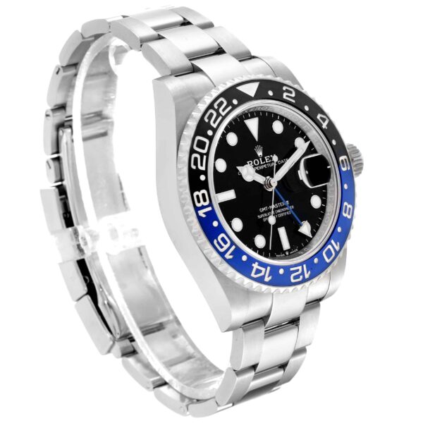 Rolex GMT Master II Black Blue Batman Bezel Steel Mens Watch 126710 Box Card - Image 4