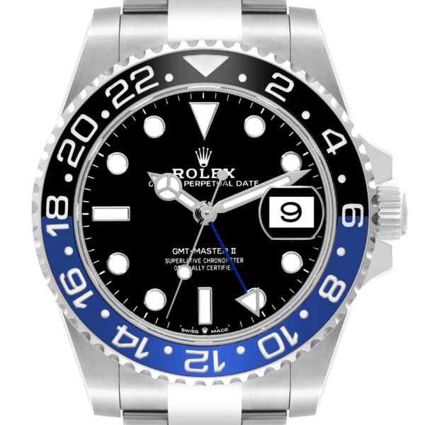 Rolex GMT Master II Black Blue Batman Bezel Steel Mens Watch 126710 Box Card