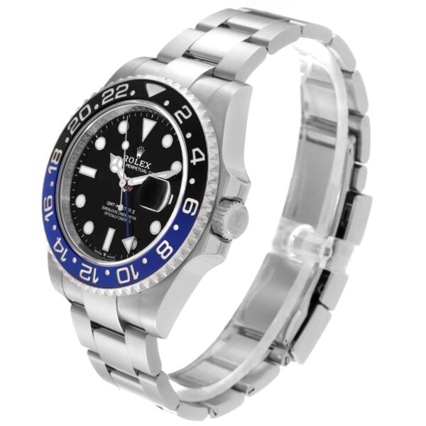 Rolex GMT Master II Black Blue Batman Bezel Steel Mens Watch 126710 Box Card - Image 7