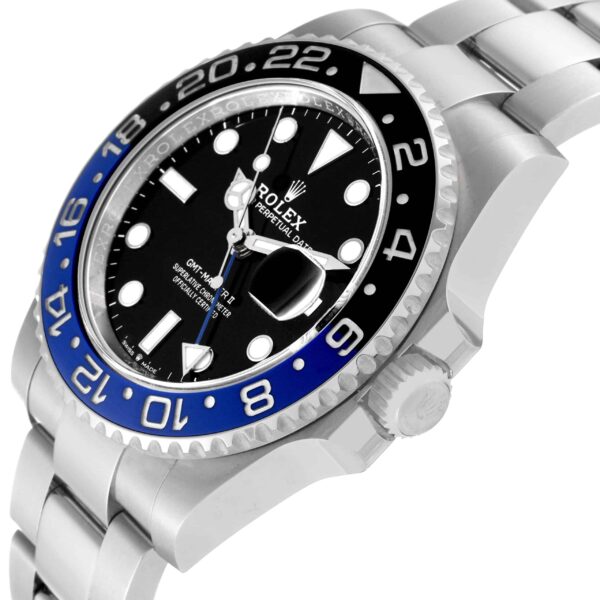 Rolex GMT Master II Black Blue Batman Bezel Steel Mens Watch 126710 Box Card - Image 5