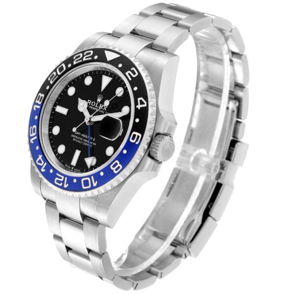 Rolex GMT Master II Black Blue Batman Bezel Steel Mens Watch 126710 Box Card - Image 5
