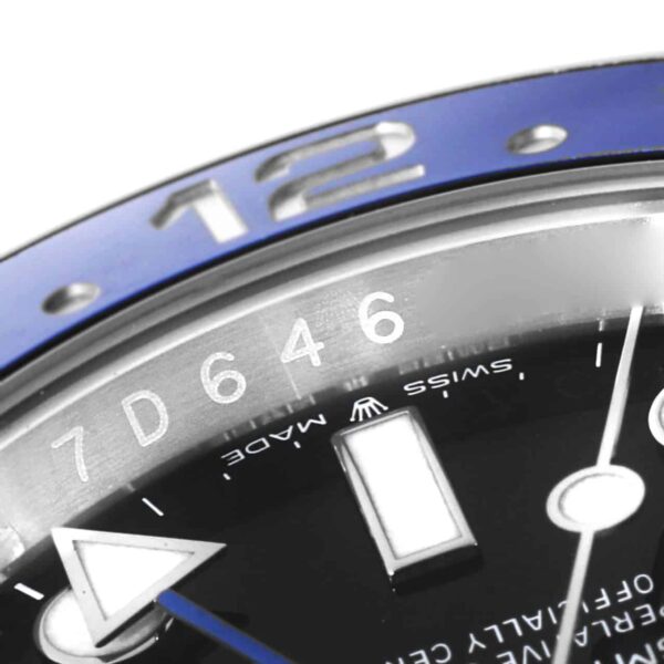Rolex GMT Master II Black Blue Batman Bezel Steel Mens Watch 126710 Box Card - Image 8