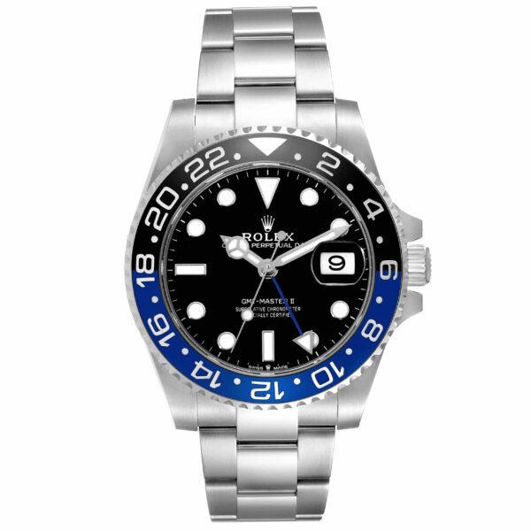 Rolex GMT Master II Black Blue Batman Bezel Steel Mens Watch 126710 Box Card - Image 2