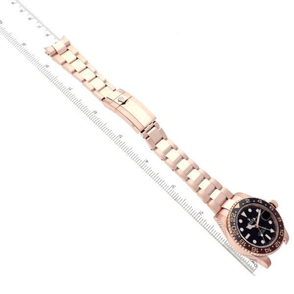 Rolex GMT Master II Black Brown Root Beer Rose Gold Mens Watch 126715 Box Card - Image 13