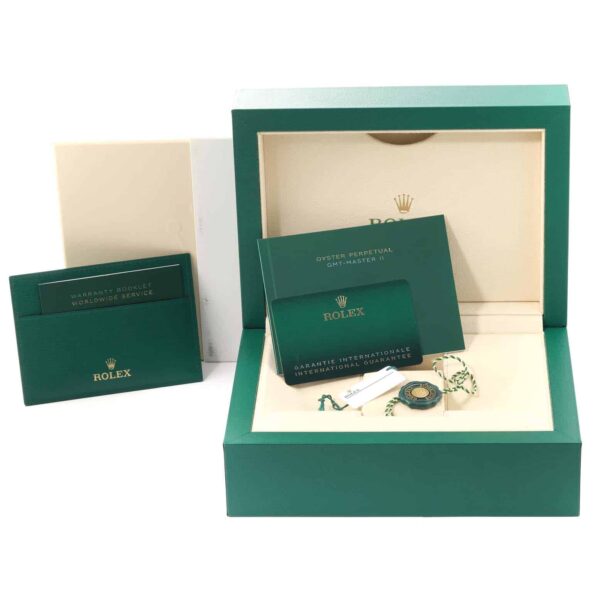 Rolex GMT Master II Black Brown Root Beer Rose Gold Mens Watch 126715 Box Card - Image 5