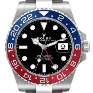 Rolex GMT Master II Blue Red Pepsi Bezel Steel Mens Watch 126710