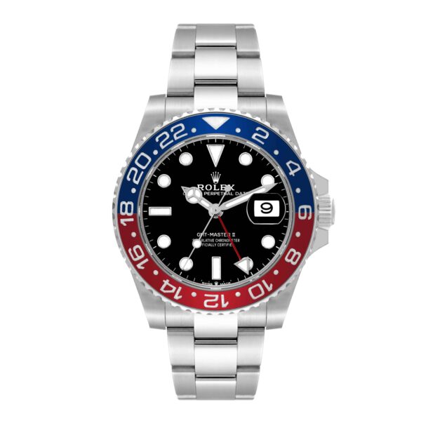 Rolex GMT Master II Blue Red Pepsi Bezel Steel Mens Watch 126710 Unworn - Image 2