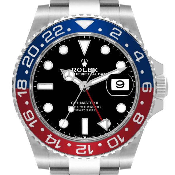 Rolex GMT Master II Blue Red Pepsi Bezel Steel Mens Watch 126710 Unworn