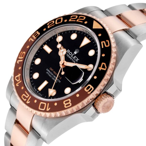 Rolex GMT Master II Root Beer Steel Rose Gold Mens Watch 126711 Box Card - Image 8