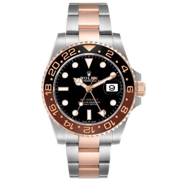 Rolex GMT Master II Root Beer Steel Rose Gold Mens Watch 126711 Box Card - Image 2