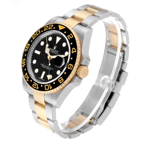 Rolex GMT Master II Steel Yellow Gold Black Dial Mens Watch 116713 - Image 5