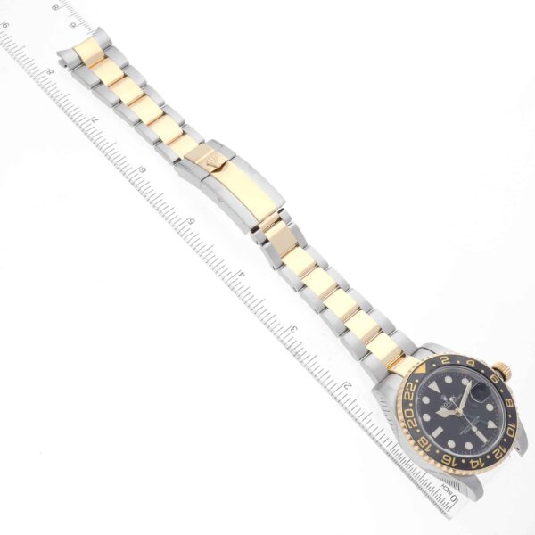 Rolex GMT Master II Steel Yellow Gold Black Dial Mens Watch 116713 - Image 11
