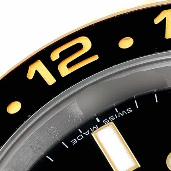 Rolex GMT Master II Yellow Gold Steel Black Dial Mens Watch 116713 Box Card - Image 6