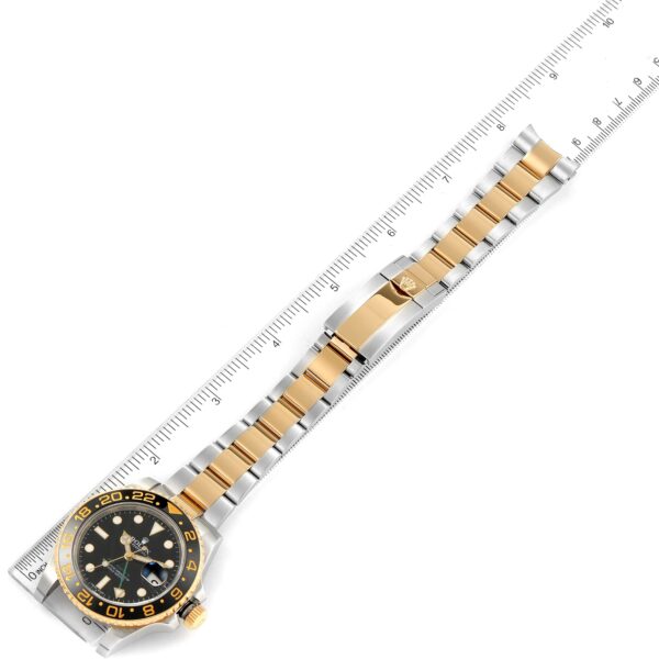 Rolex GMT Master II Yellow Gold Steel Green Hand Mens Watch 116713 - Image 10