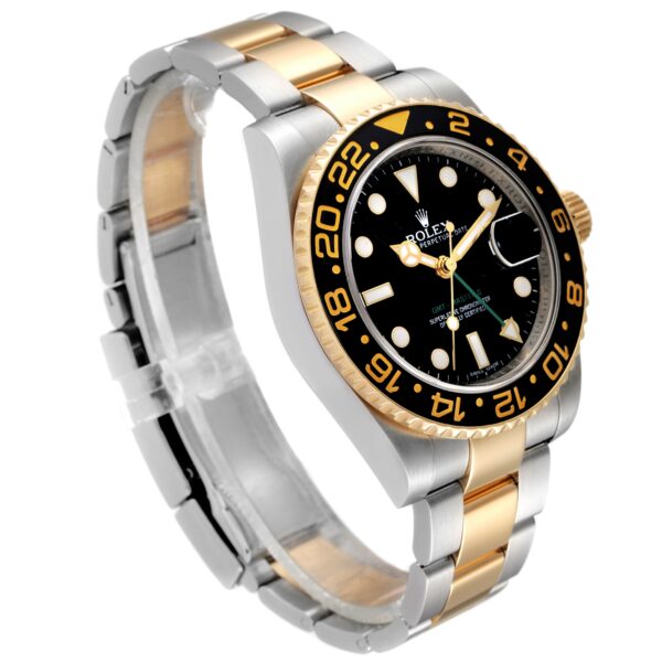 Rolex GMT Master II Yellow Gold Steel Green Hand Mens Watch 116713 - Image 3