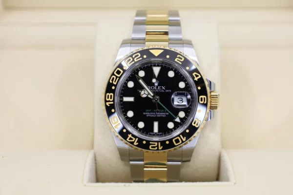 Rolex GMT Master II Yellow Gold/Steel Black Dial Ceramic Bezel Oyster Bracelet 116713LN  LTGM014 - Image 2