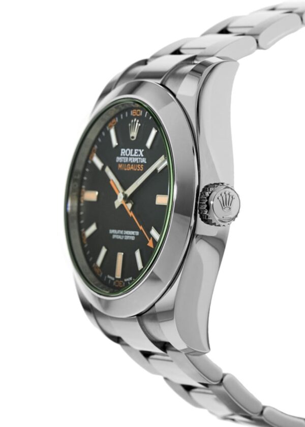 Rolex Milgauss Automatic Black Dial Green Sapphire Crystal Steel Men's Watch M116400GV-0001 - Image 3