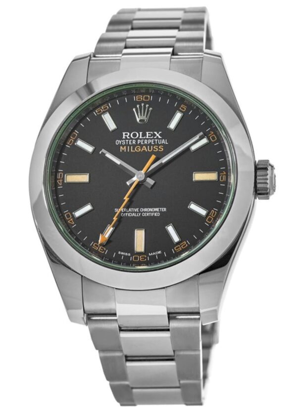 Rolex Milgauss Automatic Black Dial Green Sapphire Crystal Steel Men's Watch M116400GV-0001