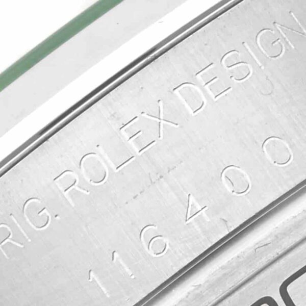 Rolex Milgauss Blue Dial Green Crystal Steel Mens Watch 116400GV Box Card - Image 8