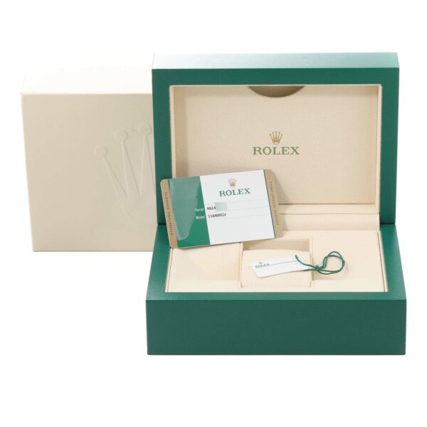 Rolex Milgauss Green Crystal Steel Mens Watch 116400GV Box Card - Image 12
