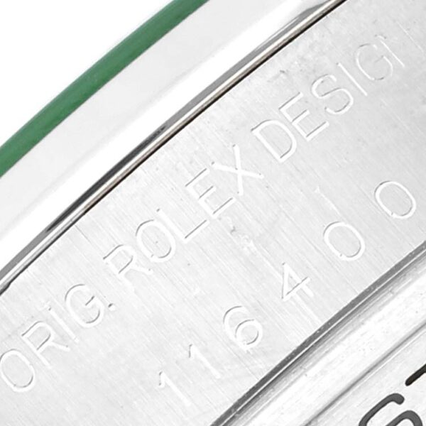 Rolex Milgauss Green Crystal Steel Mens Watch 116400GV Box Card - Image 7