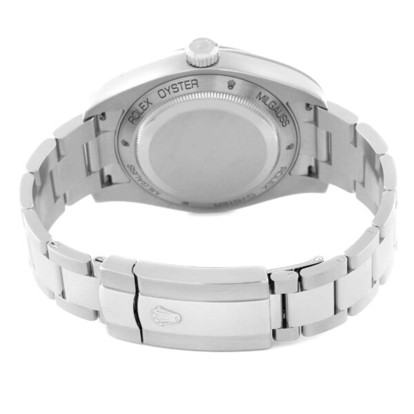 Rolex Milgauss White Dial Orange Markers Steel Mens Watch 116400 - Image 9