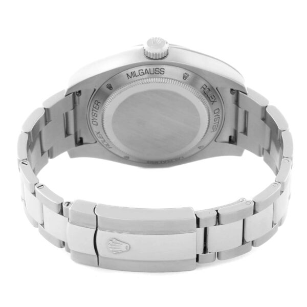 Rolex Milgauss White Dial Orange Markers Steel Mens Watch 116400 - Image 11