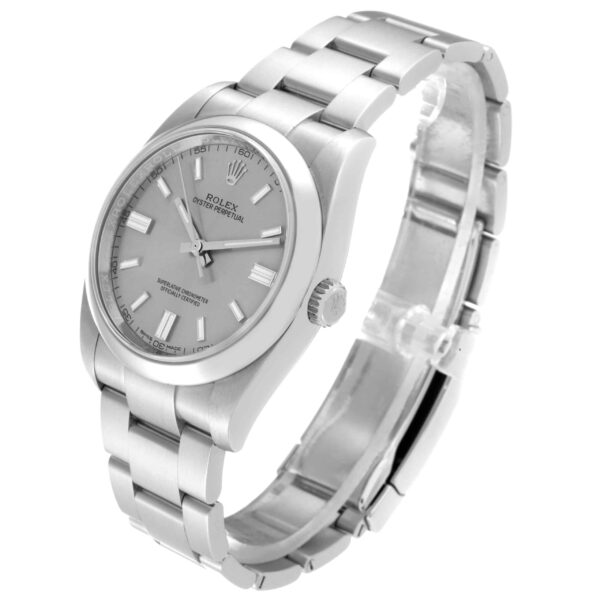 Rolex Oyster Perpetual 36 Grey Dial Steel Mens Watch 116000 Box Card - Image 4
