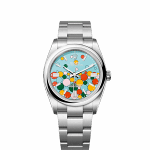 Rolex Oyster Perpetual 36, Oystersteel, 36mm, Turquoise Celebration Motif Dial, Ref# 126000-0009