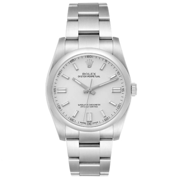 Rolex Oyster Perpetual 36 Silver Dial Steel Mens Watch 116000 - Image 2