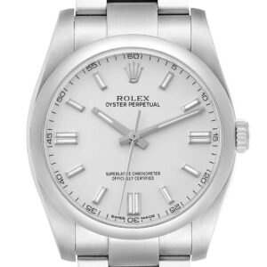 Rolex Oyster Perpetual 36 Silver Dial Steel Mens Watch 116000