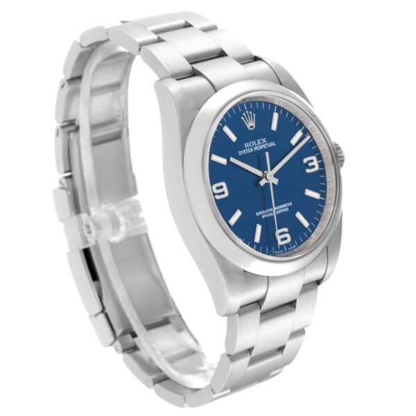 Rolex Oyster Perpetual 36mm Blue Dial Steel Mens Watch 116000 - Image 4
