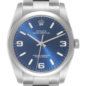 Rolex Oyster Perpetual 36mm Blue Dial Steel Mens Watch 116000