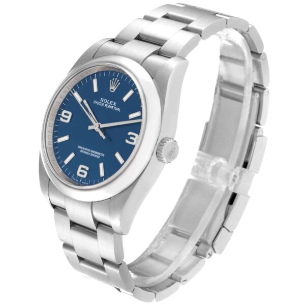 Rolex Oyster Perpetual 36mm Blue Dial Steel Mens Watch 116000 - Image 5