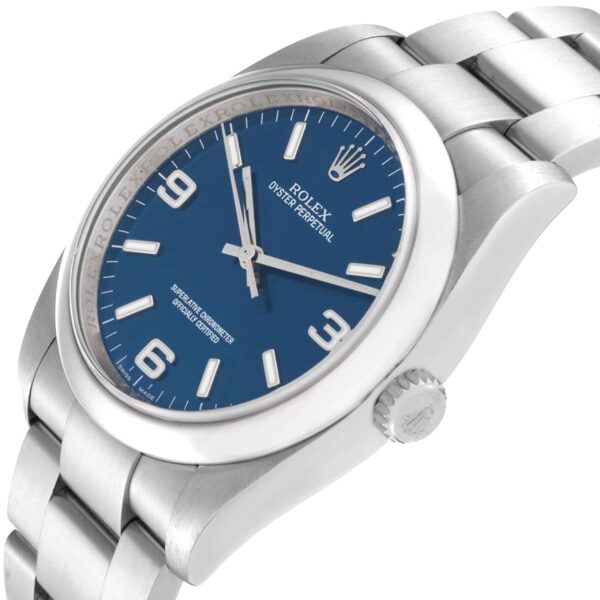 Rolex Oyster Perpetual 36mm Blue Dial Steel Mens Watch 116000 - Image 6